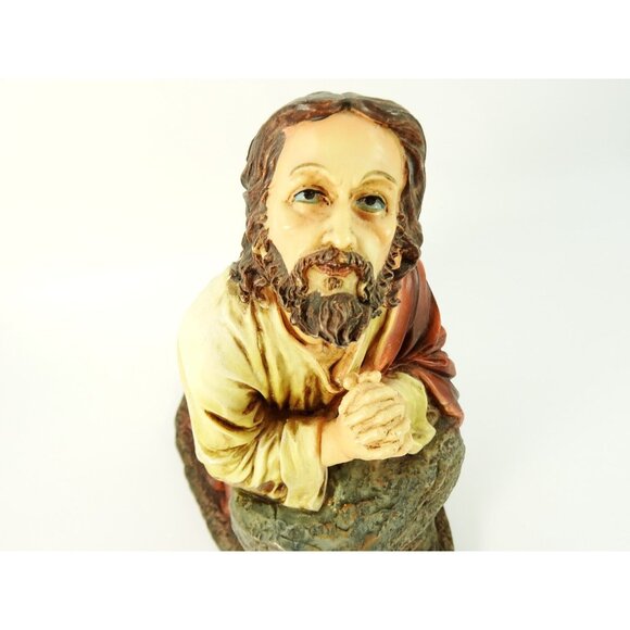 Praying Jesus Figurine Agony in the Garden of Gethsemane Artist Signed 2007 - Picture 15 of 16